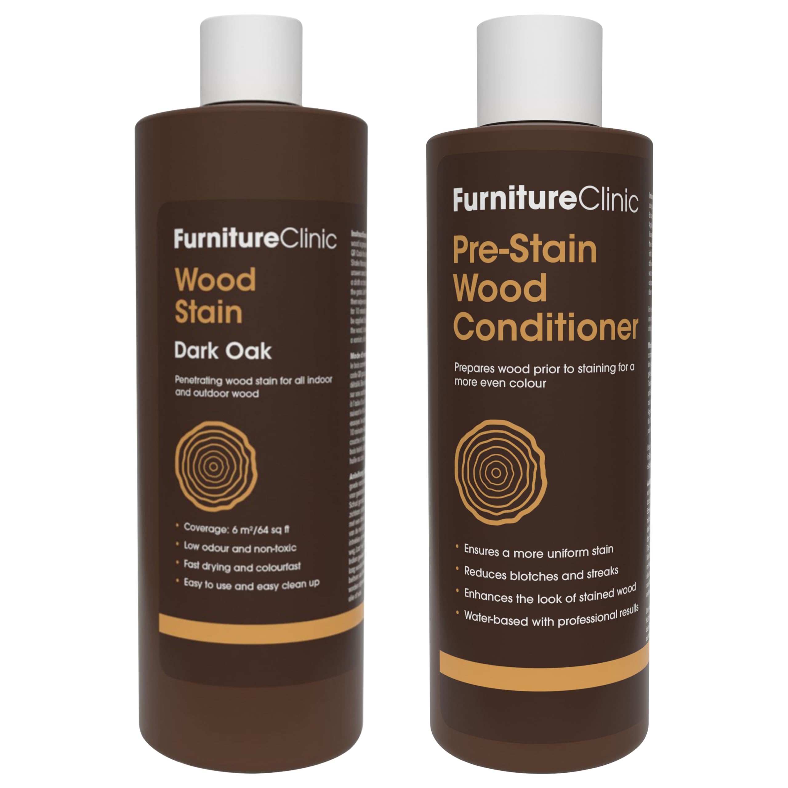 Furniture Clinic 17 oz Dark Oak Wood Stain + 500ml Pre-Stain Wood